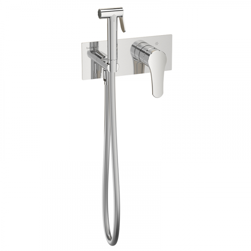 фото встраеваемый смеситель c гигиеническим душем elsa pro, хром