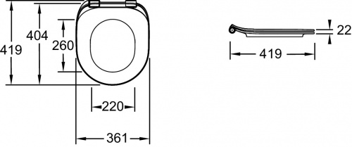 картинка E24048-0 Cléo 1889, Крышка-сиденье, белый от магазина Сантехстрой