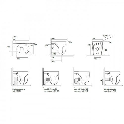 картинка Kerasan Nolita Унитаз безободковый пристенный 55х35 см, с креплениями WB5N, цвет: Verde muschio от магазина Сантехстрой