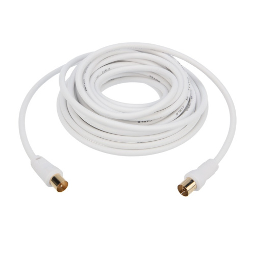 картинка Шнур ТВ гнездо - ТВ штекер,  5м,  белый REXANT от магазина Сантехстрой