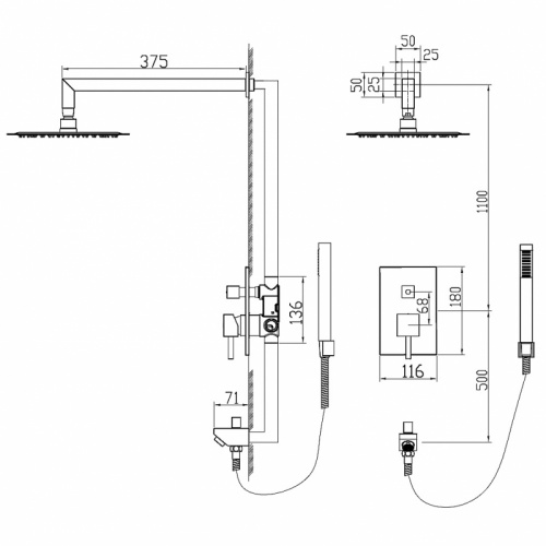 картинка Душевая система RGW Shower Panels SP-54 21140854-01 Хром от магазина Сантехстрой