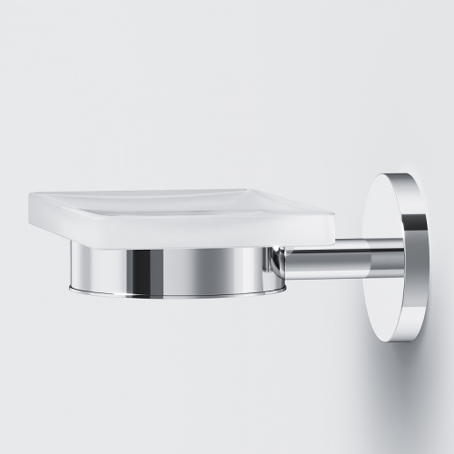 картинка A85A34200 X-Joy, Стеклянная мыльница с настенным держателем, хром от магазина Сантехстрой