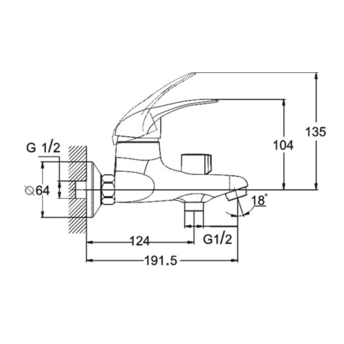 фото смеситель econoce ec0361 для ванной