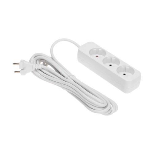 картинка Удлинитель STANDARD 3 гнезда,  5м,  2х1,0мм²,  б/з,  белый REXANT от магазина Сантехстрой