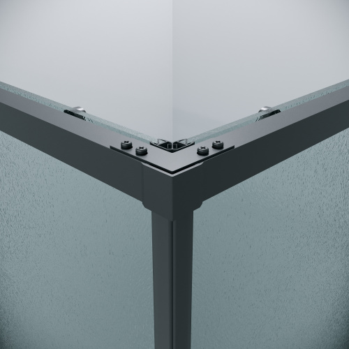 картинка Душевое ограждение Grossman Galaxy 300.K33.01.9080.21.02 (90х80х195) прямоугольник,раздвижная,черный матовый,стекло шиншилла, 1 место от магазина Сантехстрой