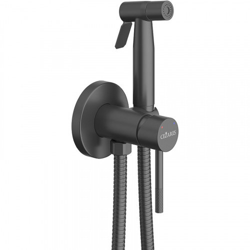 картинка Гигиенический душ со смесителем Cezares Relax RELAX-DIF-NOP Черный матовый от магазина Сантехстрой