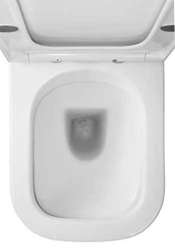 картинка Унитаз-компакт Azario MIRADA S 385х620х920 напольный, безободковый в комплекте с бачком и сиденьем микролифт, белый (AZ-1288A) от магазина Сантехстрой