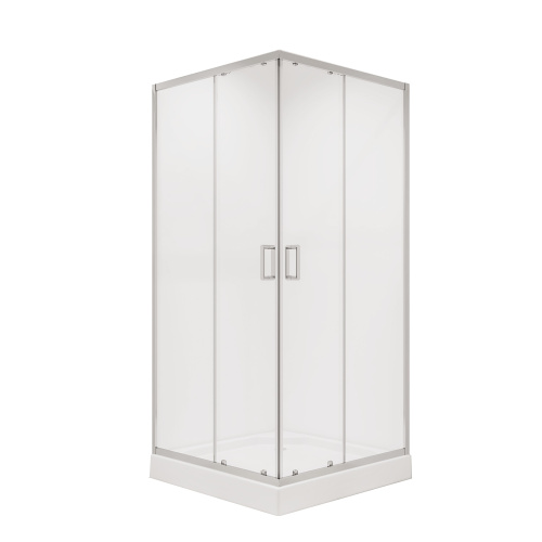 картинка Душевое ограждение Niagara Nova NG-6608-08 (90х90х195) квадрат,хром,двери раздвижные,стекло прозрачное,1 место от магазина Сантехстрой