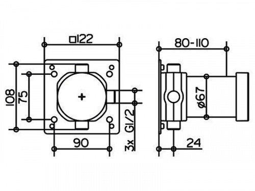 картинка Скрытая часть Keuco 59556000070 от магазина Сантехстрой