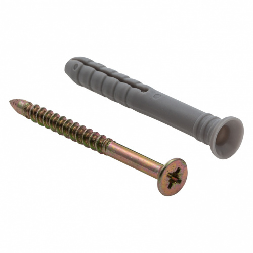 картинка Дюбель-гвоздь полипропиленовый с потайным бортиком 8 х 60 мм, 100 шт Сибртех от магазина Сантехстрой