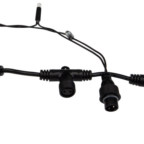 картинка Гирлянда светодиодная Занавес (Дождь),  2х3м,  600 LED ТЕПЛЫЙ БЕЛЫЙ,  черный ПВХ,  IP65, постоянное свечение,  230В,  соединяется (нужен шнур питания 303-500) от магазина Сантехстрой