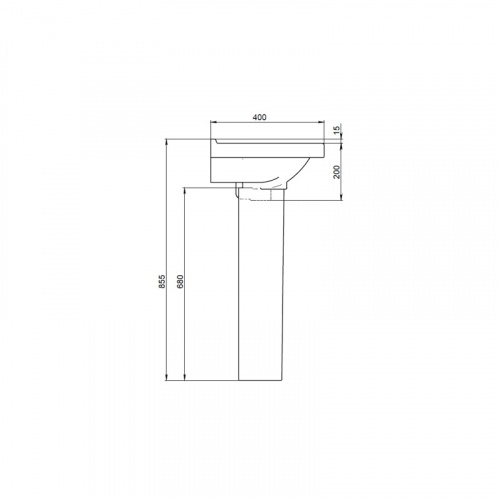 картинка Пьедестал для раковины Santeri Визит, белый (1.3605.3.S00.00B.0) от магазина Сантехстрой