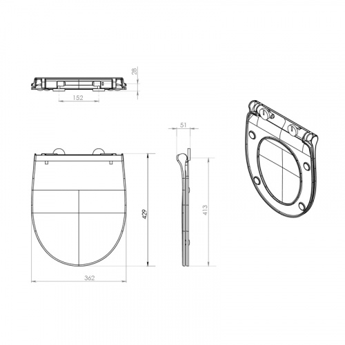 картинка Крышка-сиденье Roca VICTORIA тонкое, дюропласт, микролифт, быстросъемное (7.8013.9.200.2) от магазина Сантехстрой