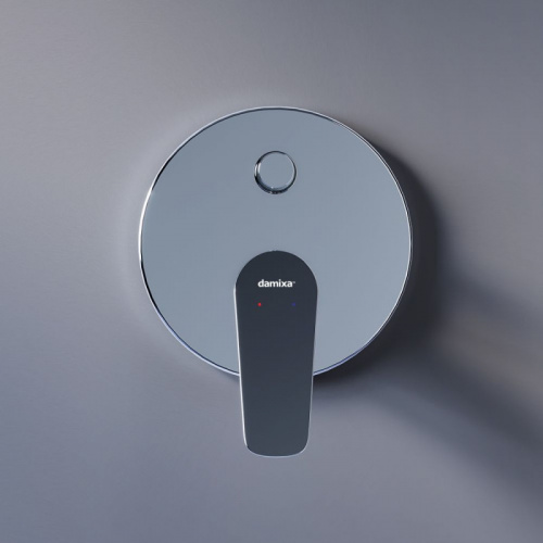 фото 777100000 jupiter, смеситель монтируемый в стену ванной - душевой, хром