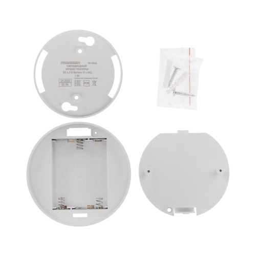 картинка Ночник светодиодный PROсonnect TOUCHPAD с сенсорным выключателем и диммером,  3 х АА,  теплое белое свечение от магазина Сантехстрой