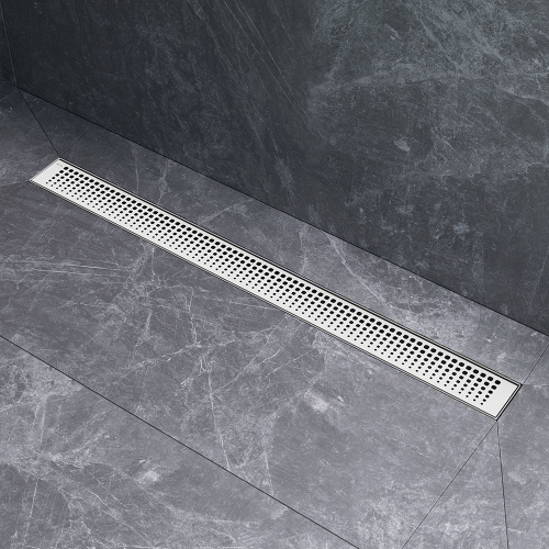 картинка W01SC-P11-080-01SB MasterFlow Трап для душа линейный универс затвор Cut Gradient 80см цвет сталь мат от магазина Сантехстрой