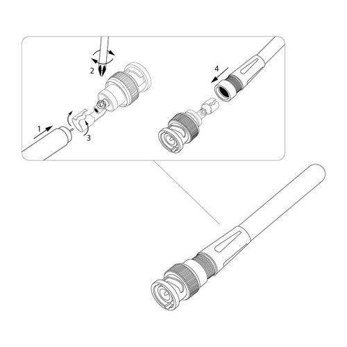картинка Разъем BNC штекер под винт с колпачком REXANT от магазина Сантехстрой