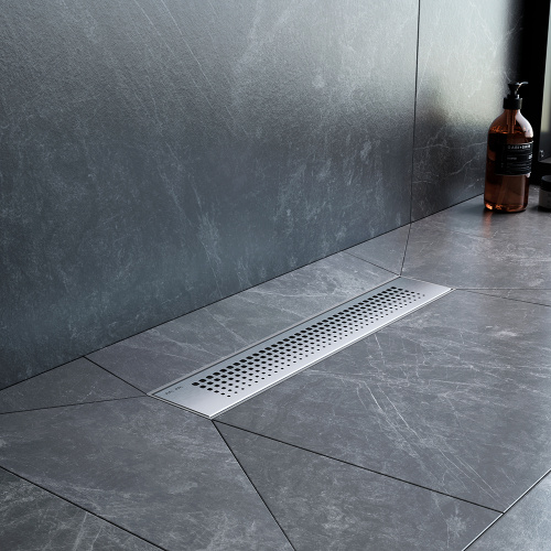 картинка W02SC-P11-040-01SB PrimeFlow Трап для душа линейный универс затвор Cut Gradient 40см цвет сталь мат от магазина Сантехстрой