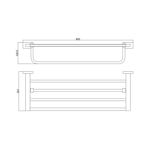 картинка Полка для полотенец BELZ (B90224) от магазина Сантехстрой