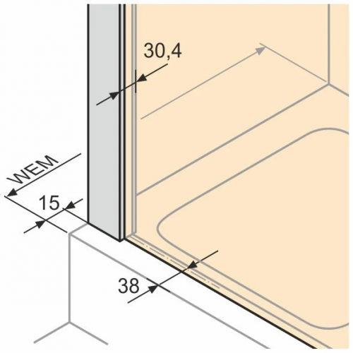 картинка Душевая дверь в нишу Huppe X1 140703.069.322 с покрытием ANTI-PLAQUE от магазина Сантехстрой