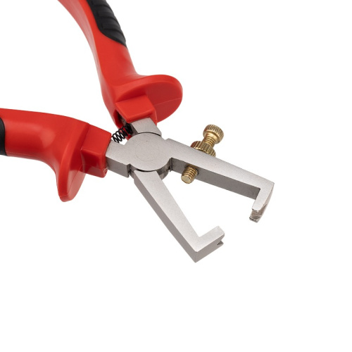 картинка Плоскогубцы для зачистки проводов REXANT 160 мм никелированные,  двухкомпонентные рукоятки от магазина Сантехстрой