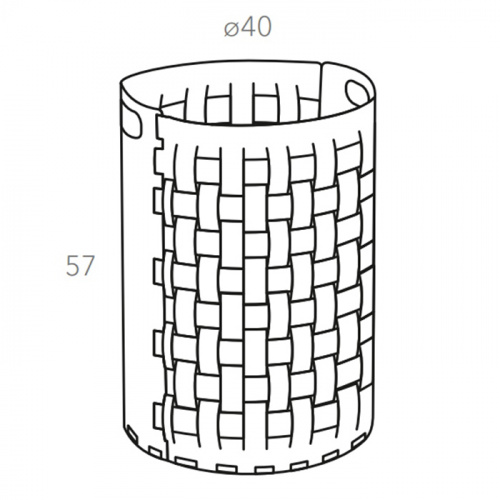 картинка ADJ Круглая корзина для белья Bottega, D40xH57 см., цвет: черный/серый от магазина Сантехстрой