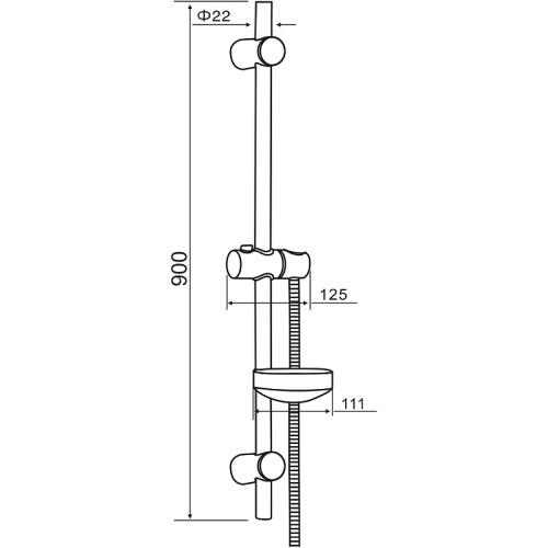 картинка Душевая штанга Orange OS9 Хром от магазина Сантехстрой