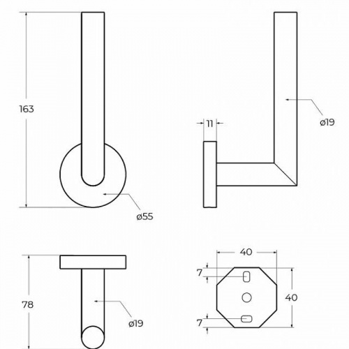 картинка Держатель запасного рулона Cezares Relax RELAX-PHV-GM Оружейная сталь от магазина Сантехстрой