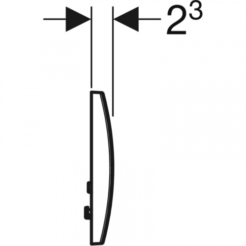 картинка Клавиша смыва Geberit Delta01 115.107.46.1 Хром матовый от магазина Сантехстрой