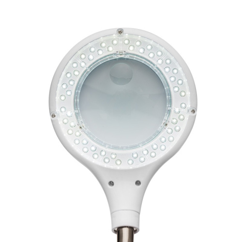 картинка Лупа настольная 3D+12D с подсветкой 60LED,  прищепка,  ø100мм,  белая (8096) REXANT от магазина Сантехстрой