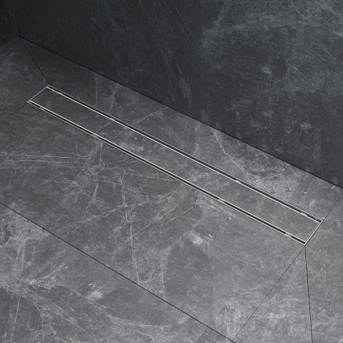 картинка W02SC-U11-070-04SB PrimeFlow Трап для душа линейный универс затвор Tile 70см цвет сталь мат от магазина Сантехстрой