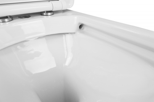 картинка Унитаз-компакт Creo Ceramique TOURS 370х700х790 напольный, с тонкой крышкой и быстросъемным сиденьем микролифт (TO1003N+TO1002RS) от магазина Сантехстрой