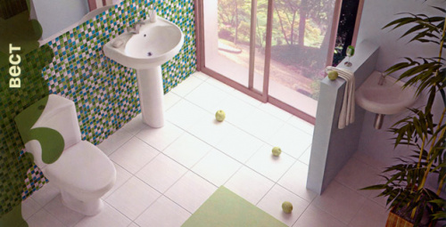 картинка Унитаз-компакт напольный Santeri Вест с сиденьем стандарт от магазина Сантехстрой