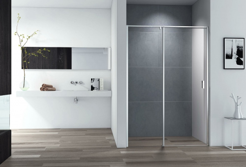 картинка Душевая дверь Cezares Urban 110 URBAN-B-12-110-C-CR профиль Хром стекло прозрачное от магазина Сантехстрой