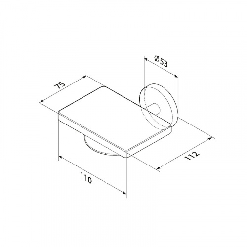 картинка A85A34200 X-Joy, Стеклянная мыльница с настенным держателем, хром от магазина Сантехстрой