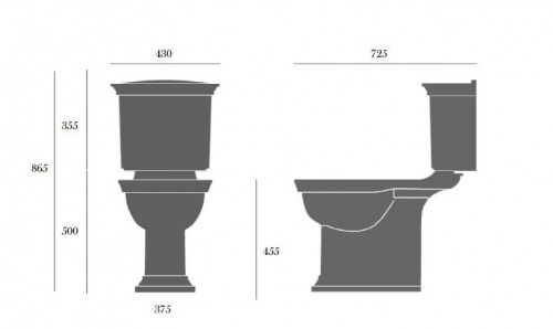 картинка Чаша напольного унитаза Heritage Blenheim PHPWC00 от магазина Сантехстрой