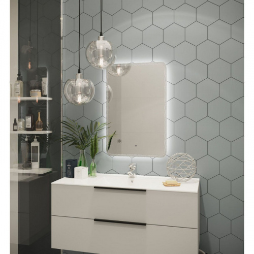 картинка Зеркало Art&Max Messina AM-Mes-500-700-DS-F 50x70 с подсветкой от магазина Сантехстрой