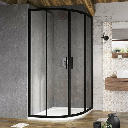 картинка Душевой уголок Ravak Blix BLSCP4-90 90x90 X3BM70300Z1 профиль Черный стекло Transparent от магазина Сантехстрой