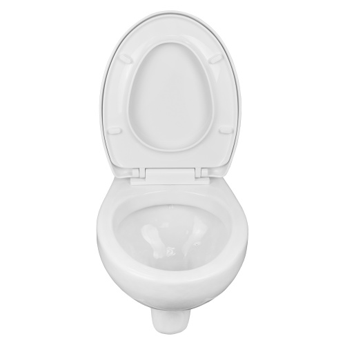картинка Унитаз подвесной Azario STELLA 370х400х550 ободковый, с быстросъемным сидением микролифт, белый (AZ-VT005+AZ-VT005sc) от магазина Сантехстрой