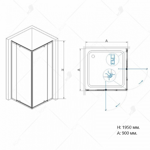 картинка Душевой уголок RGW 06083899-11 от магазина Сантехстрой
