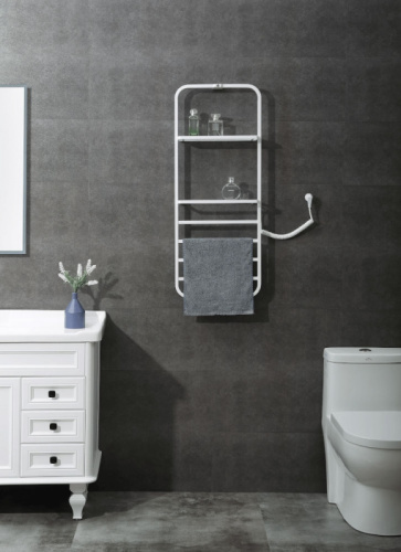 картинка Электрический полотенцесушитель Black&White Universe N-337W 40х101 337WN с полкой Белый матовый от магазина Сантехстрой