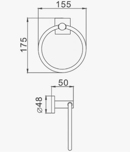 картинка Кольцо для полотенец D-Lin D230222, черный от магазина Сантехстрой