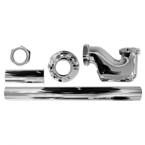 картинка Сифон универсальный AZARIO литой, без выпуска, G 1 1/4 латунь, хром (AZ-110-CHR) от магазина Сантехстрой