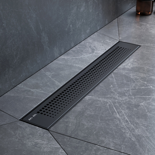 картинка W02SC-P11-050-01BM PrimeFlow Трап для душа линейный универс затвор Cut Gradient 50см цвет черн мат от магазина Сантехстрой