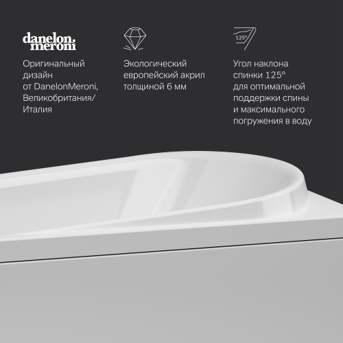 картинка W80A-150-070W-A Like, ванна акриловая A0 150х70 см, шт от магазина Сантехстрой