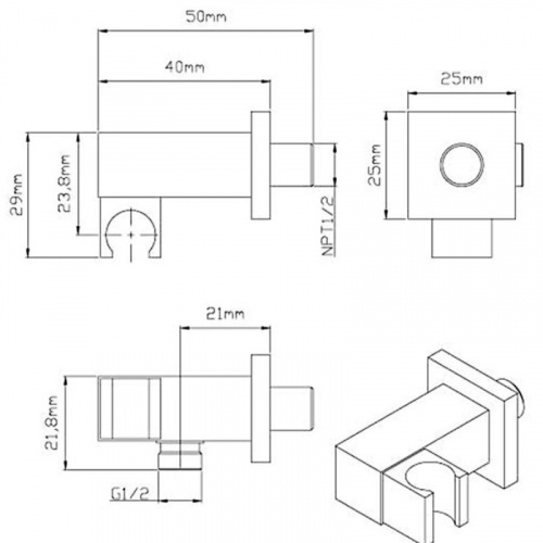 картинка Душевой комплект 315x210 мм Vincea VSFW-4211RGM от магазина Сантехстрой