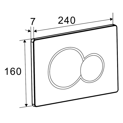 картинка Кнопка смыва AZARIO NEW двойная, пластик, белый глянцевый (AZ-010.01) от магазина Сантехстрой