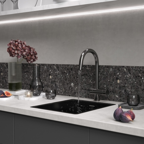 картинка Кухонная мойка Reflexion Como RX2038BL оружейная сталь от магазина Сантехстрой