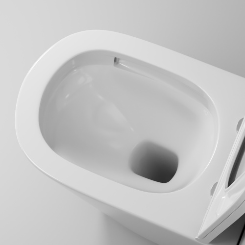 картинка Унитаз подвесной Grossman GR-4403SQ (540х368х350) безободковый,белый с тонкой крышкой,микролифт,смыв торнадо,1 место от магазина Сантехстрой