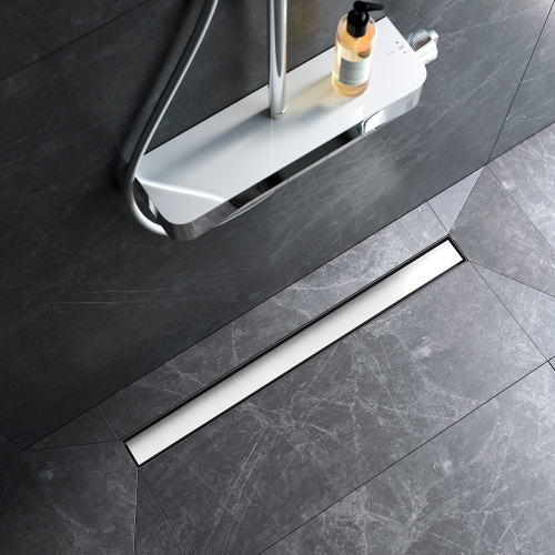 картинка W01SC-U11-080-04SB MasterFlow Трап для душа линейный универс затвор Tile 80см цвет сталь мат от магазина Сантехстрой